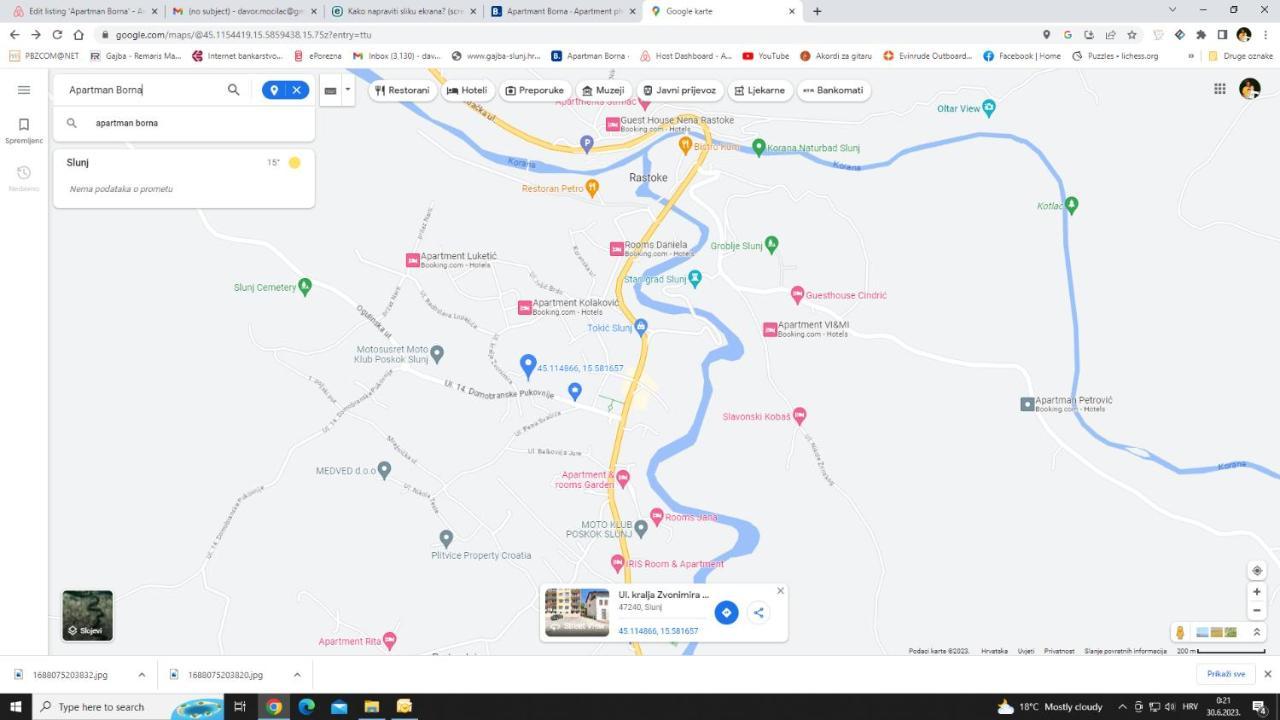 Apartmant Borna Slunj Exteriér fotografie